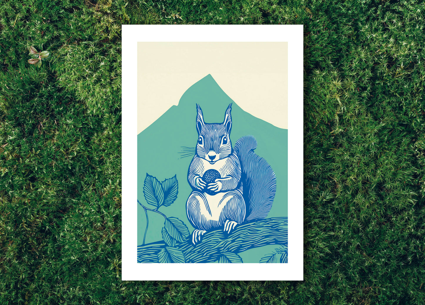 POSTKARTE Eichhörnchen | 350g Graskarton