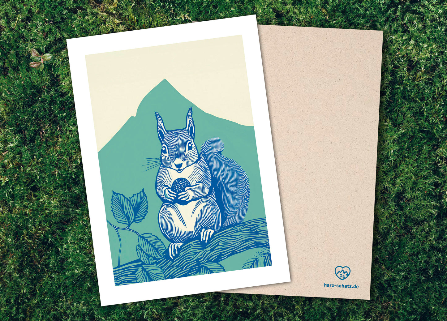 POSTKARTE Eichhörnchen | 350g Graskarton