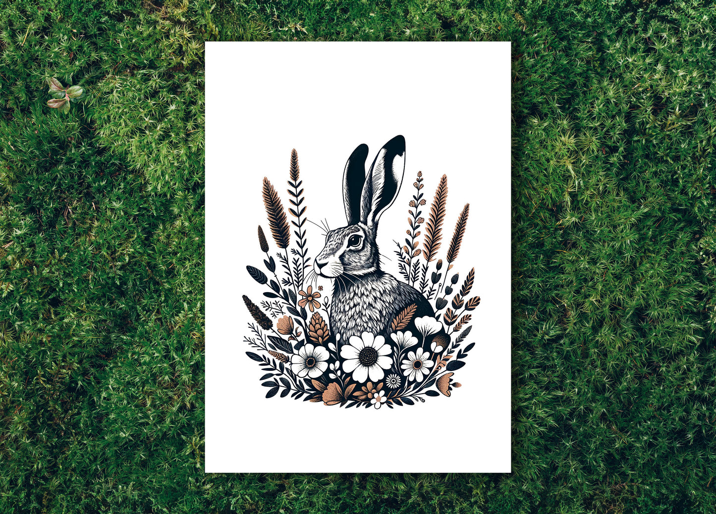 POSTKARTE Hase | 350g Graskarton