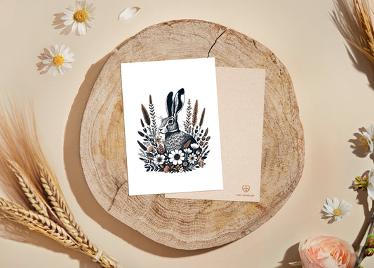 POSTKARTE Hase | 350g Graskarton